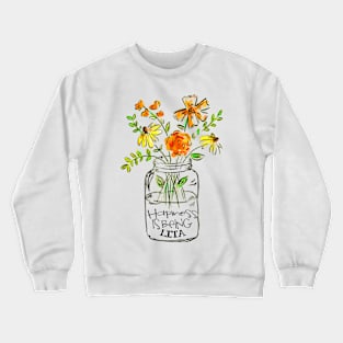 Happiness is being lita floral gift Crewneck Sweatshirt